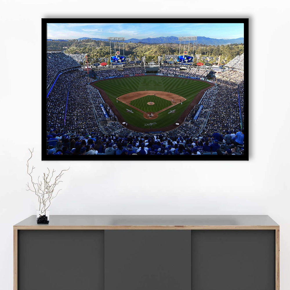 Dodger Stadium La, Stadium Canvas, Sport Art, Gift for him, Framed Art Print Wall Decor, Picture Framed