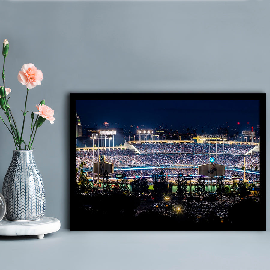 Dodger Stadium Los Angeles California At Night Panoramic LargeArt Prints, Framed Art Print, Picture Framed