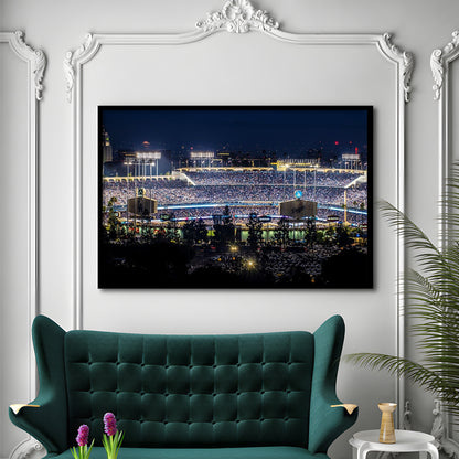 Dodger Stadium Los Angeles California At Night Panoramic LargeArt Prints, Framed Art Print, Picture Framed