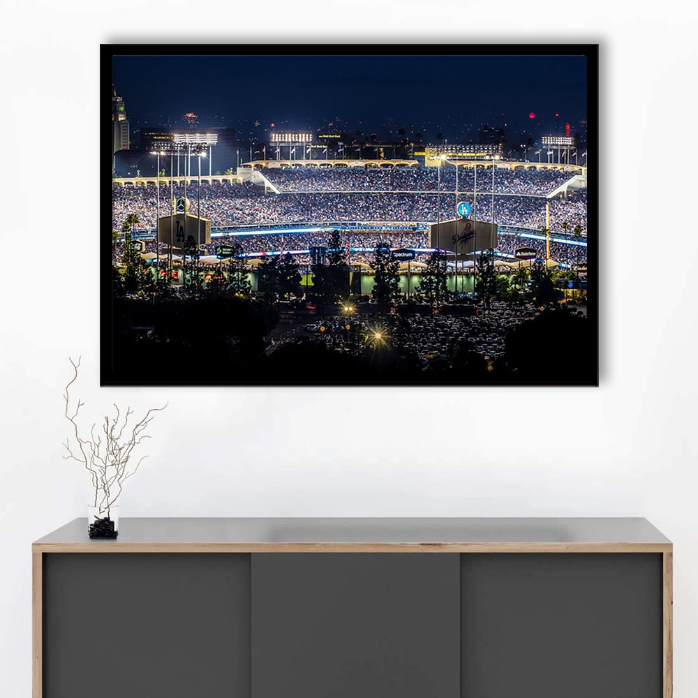 Dodger Stadium Los Angeles California At Night Panoramic LargeArt Prints, Framed Art Print, Picture Framed