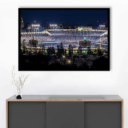 Dodger Stadium Los Angeles California At Night Panoramic LargeArt Prints, Framed Art Print, Picture Framed