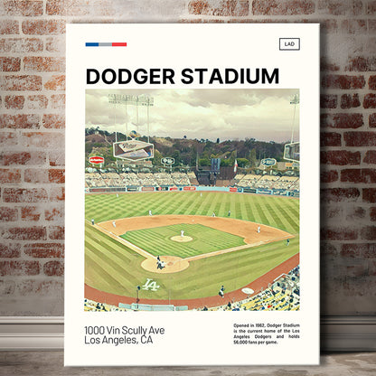 Dodger Stadium Print, LA Dodgers Stadium Canvas Art, Fan Gifts, Sport Art, Canvas Print Wall Art