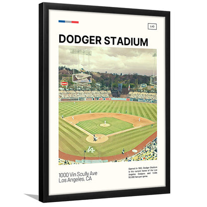Dodger Stadium Print, LA Dodgers Stadium Art, Gifts for him, Sport Art, Framed Art Print Wall Decor