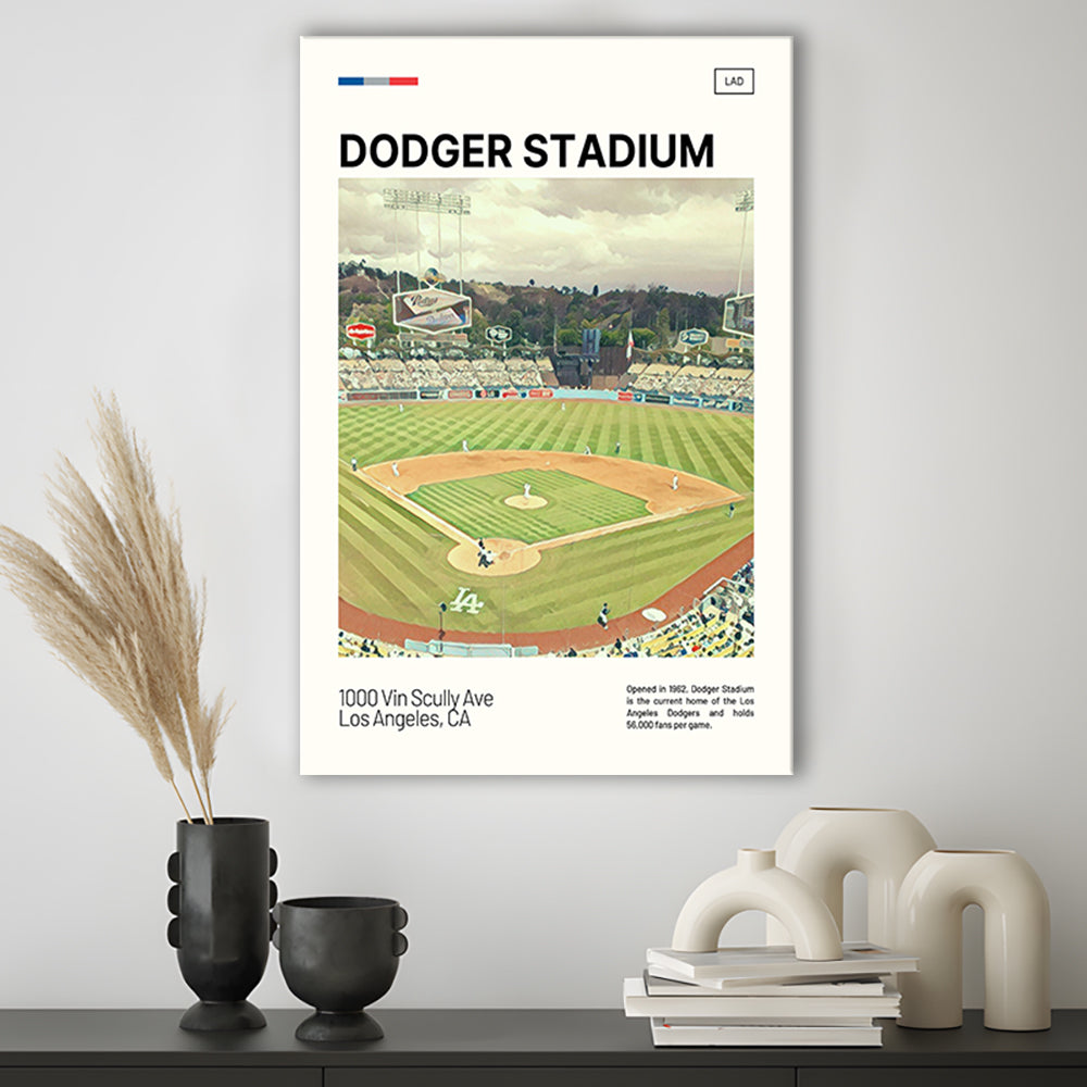 Dodger Stadium Print, LA Dodgers Stadium Canvas Art, Fan Gifts, Sport Art, Canvas Print Wall Art