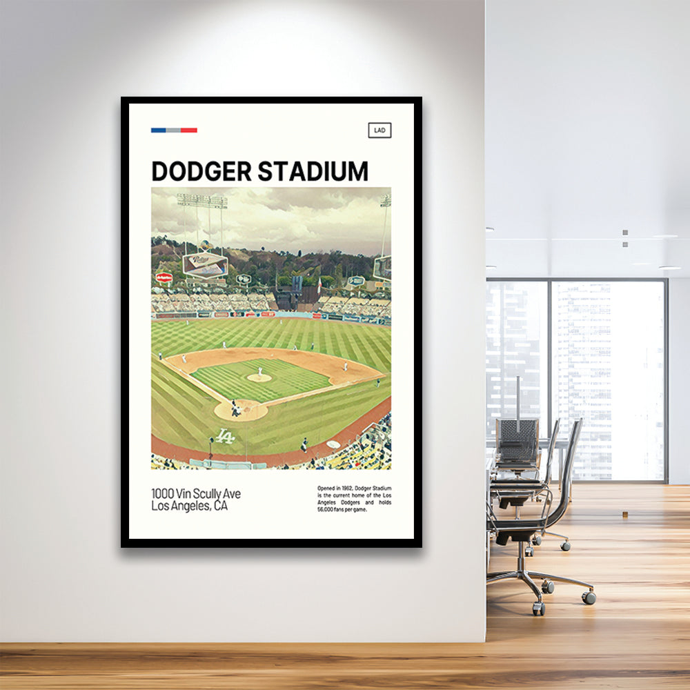Dodger Stadium Print, LA Dodgers Stadium Art, Gifts for him, Sport Art, Framed Art Print Wall Decor