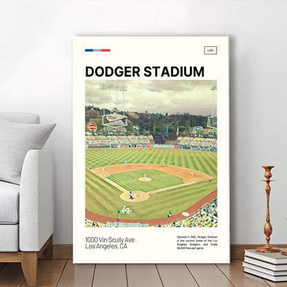 Dodger Stadium Print, LA Dodgers Stadium Canvas Art, Fan Gifts, Sport Art, Canvas Print Wall Art