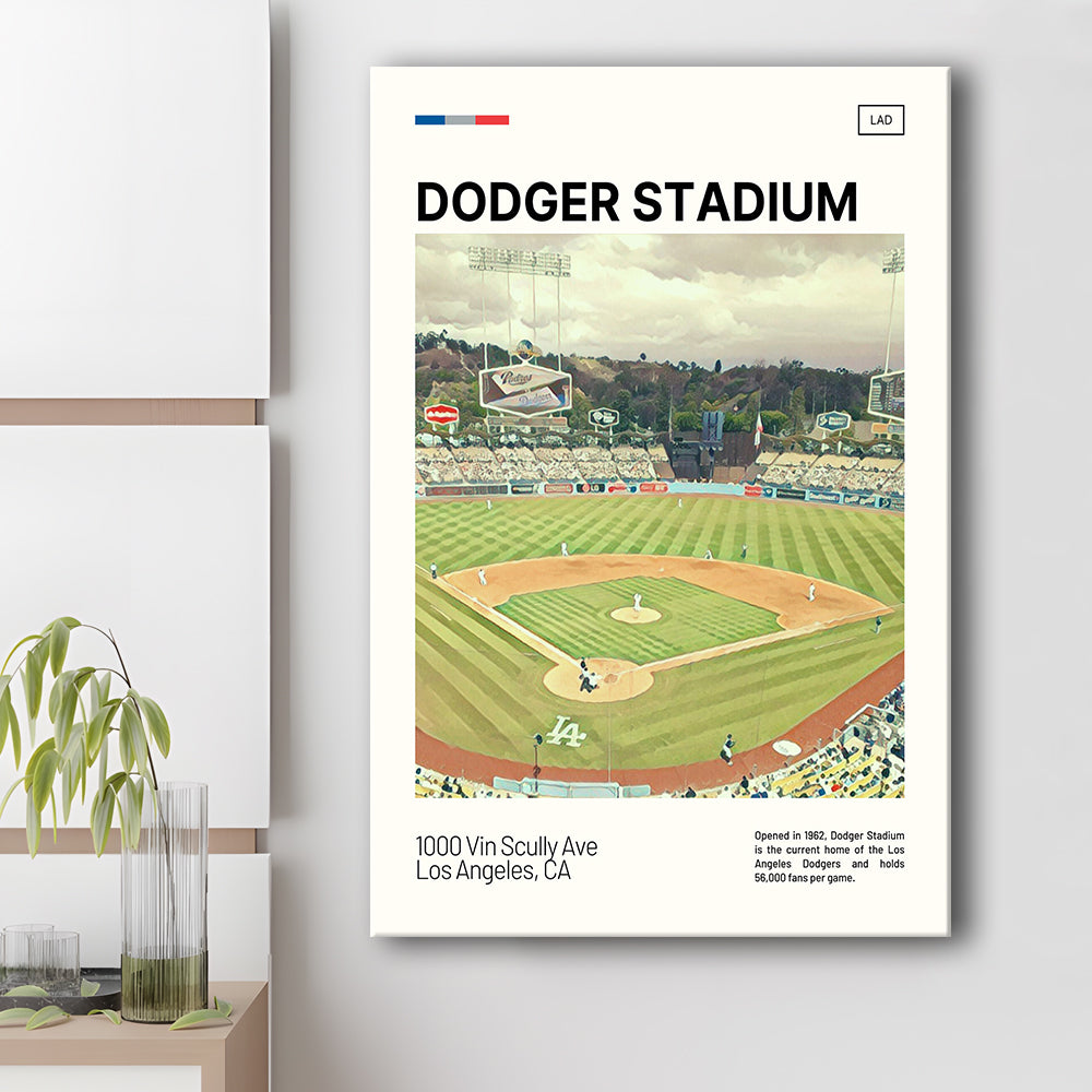 Dodger Stadium Print, LA Dodgers Stadium Canvas Art, Fan Gifts, Sport Art, Canvas Print Wall Art