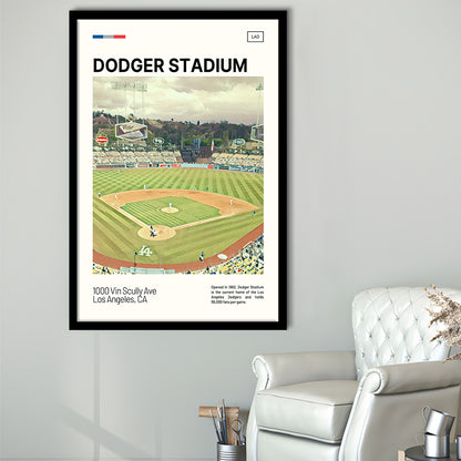 Dodger Stadium Print, LA Dodgers Stadium Art, Gifts for him, Sport Art, Framed Art Print Wall Decor