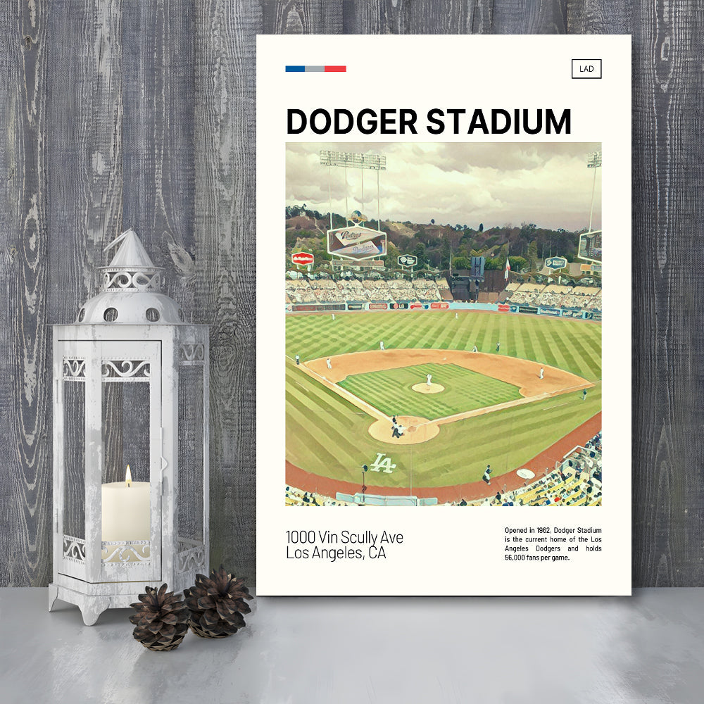 Dodger Stadium Print, LA Dodgers Stadium Canvas Art, Fan Gifts, Sport Art, Canvas Print Wall Art