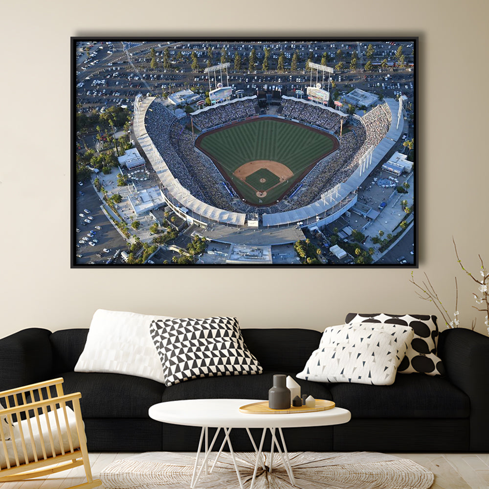 Dodger Stadium, Stadium Canvas, Sport Art, Fan Gifts, Framed Canvas Print Wall Art, Floating Frame