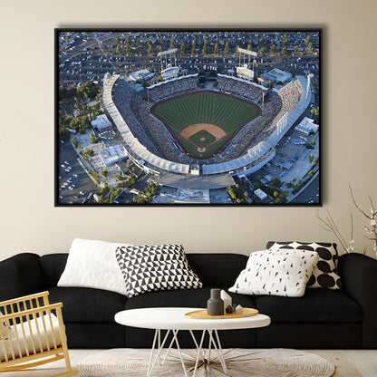 Dodger Stadium, Stadium Canvas, Sport Art, Fan Gifts, Framed Canvas Print Wall Art, Floating Frame
