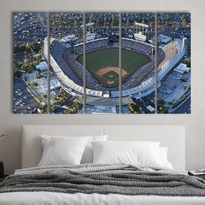 Dodger Stadium, Stadium Canvas, Sport Art, Fan Gifts, 5 Panel B, Extra Large Canvas, Canvas Print Wall Art