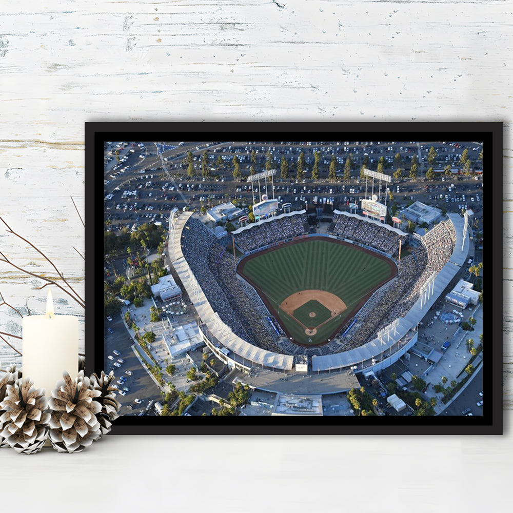 Dodger Stadium, Stadium Canvas, Sport Art, Fan Gifts, Framed Canvas Print Wall Art, Floating Frame