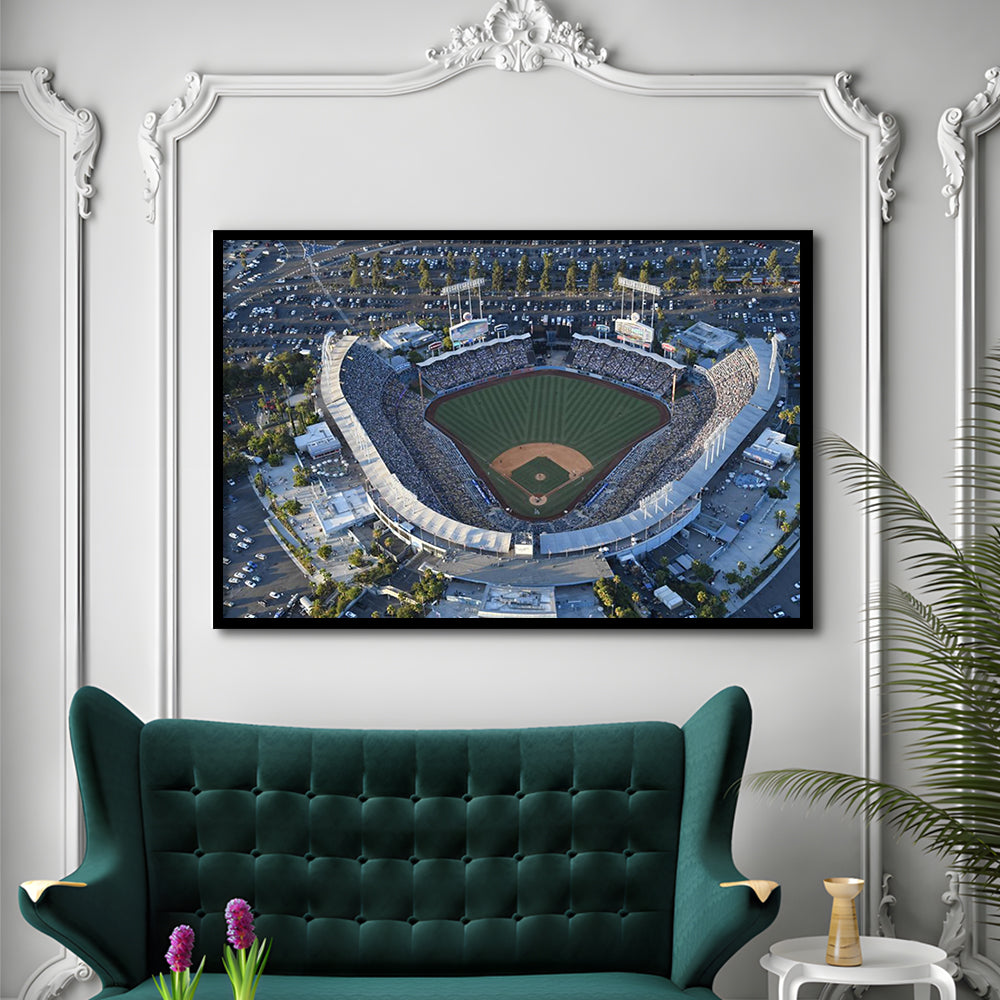 Dodger Stadium, Stadium Canvas, Sport Art, Fan Gifts, Framed Art Print Wall Decor, Picture Framed