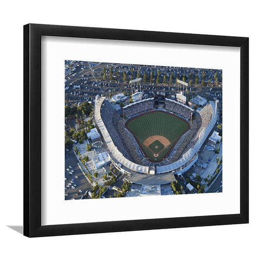 Dodger Stadium, Stadium Canvas, Sport Art, Fan Gifts, White Border Framed Art Print Wall Decor
