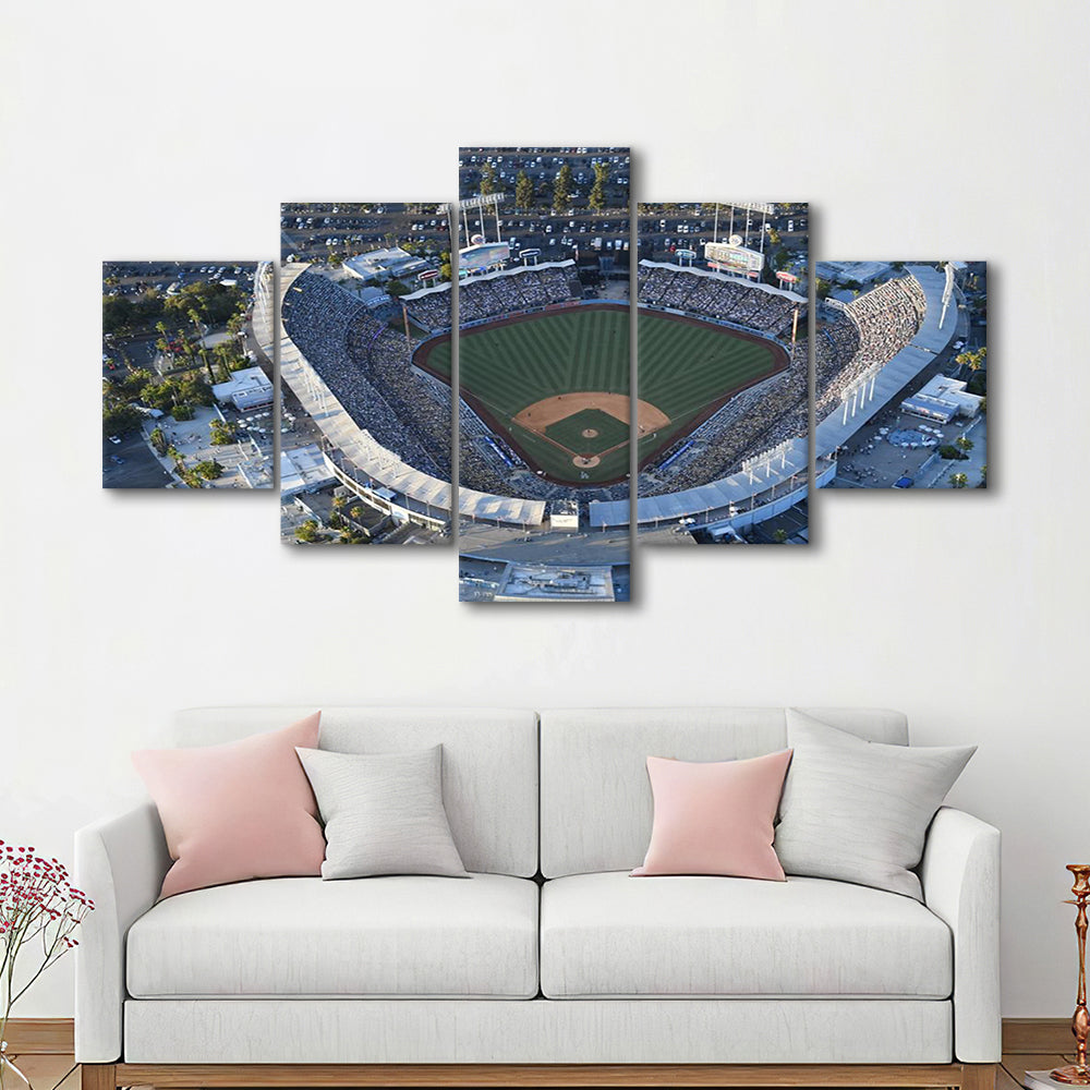 Dodger Stadium, Stadium Canvas, Sport Art, Fan Gifts, 5 Panel, Large Canvas, Canvas Print Wall Art
