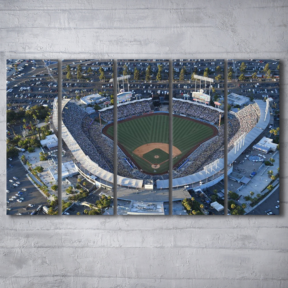 Dodger Stadium, Stadium Canvas, Sport Art, Fan Gifts, 5 Panel B, Extra Large Canvas, Canvas Print Wall Art