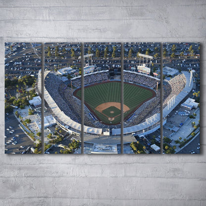 Dodger Stadium, Stadium Canvas, Sport Art, Fan Gifts, 5 Panel B, Extra Large Canvas, Canvas Print Wall Art