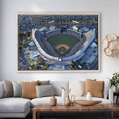 Dodger Stadium, Stadium Canvas, Sport Art, Fan Gifts, Framed Canvas Print Wall Art, Floating Frame