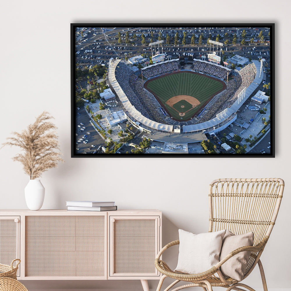 Dodger Stadium, Stadium Canvas, Sport Art, Fan Gifts, Framed Canvas Print Wall Art, Floating Frame