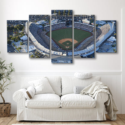 Dodger Stadium, Stadium Canvas, Sport Art, Fan Gifts, 5 Panel, Large Canvas, Canvas Print Wall Art
