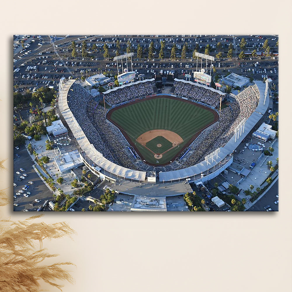 Dodger Stadium, Stadium Canvas, Sport Art, Fan Gifts, Man Cave Decor, Art Print, Canvas Print Wall Art