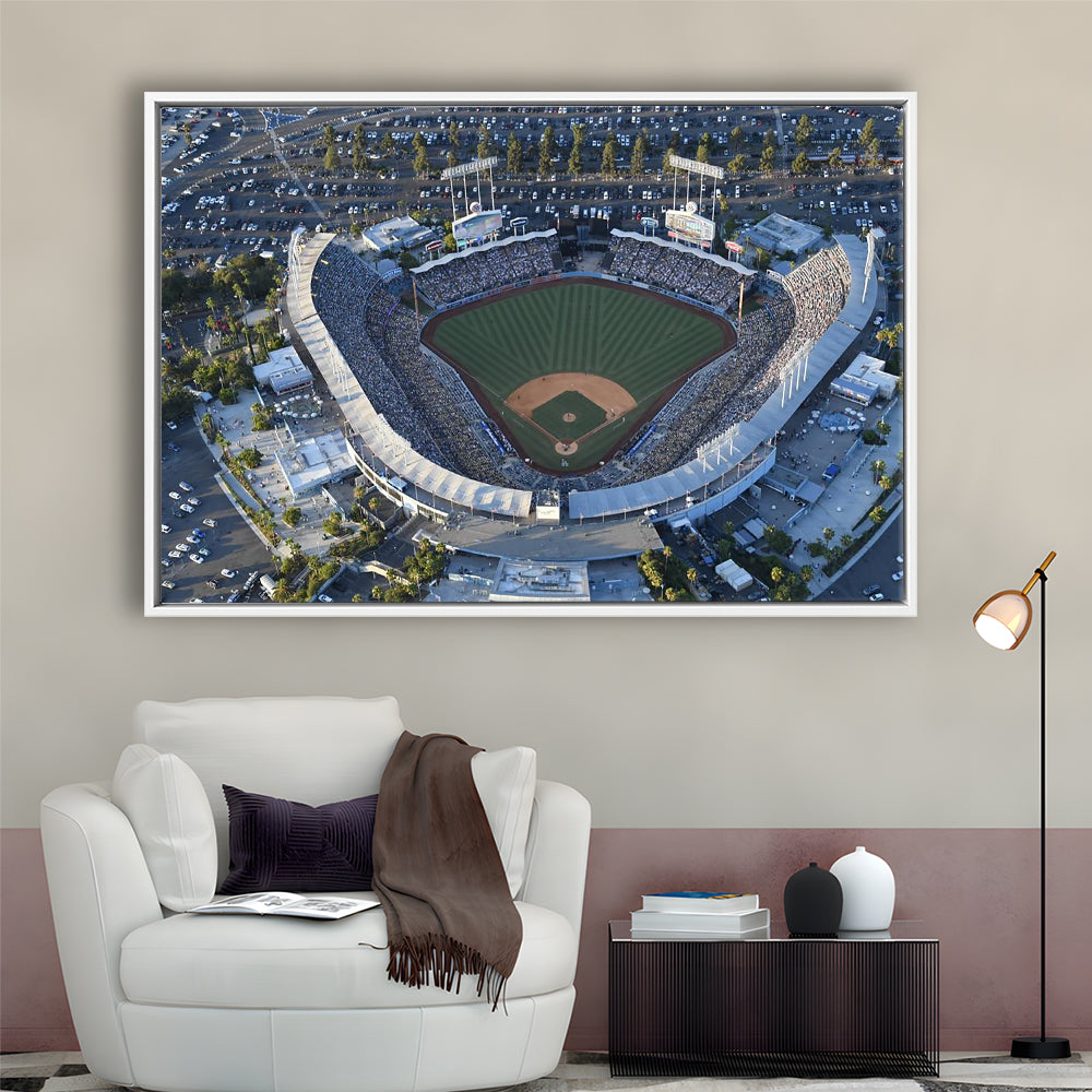Dodger Stadium, Stadium Canvas, Sport Art, Fan Gifts, Framed Canvas Print Wall Art, Floating Frame