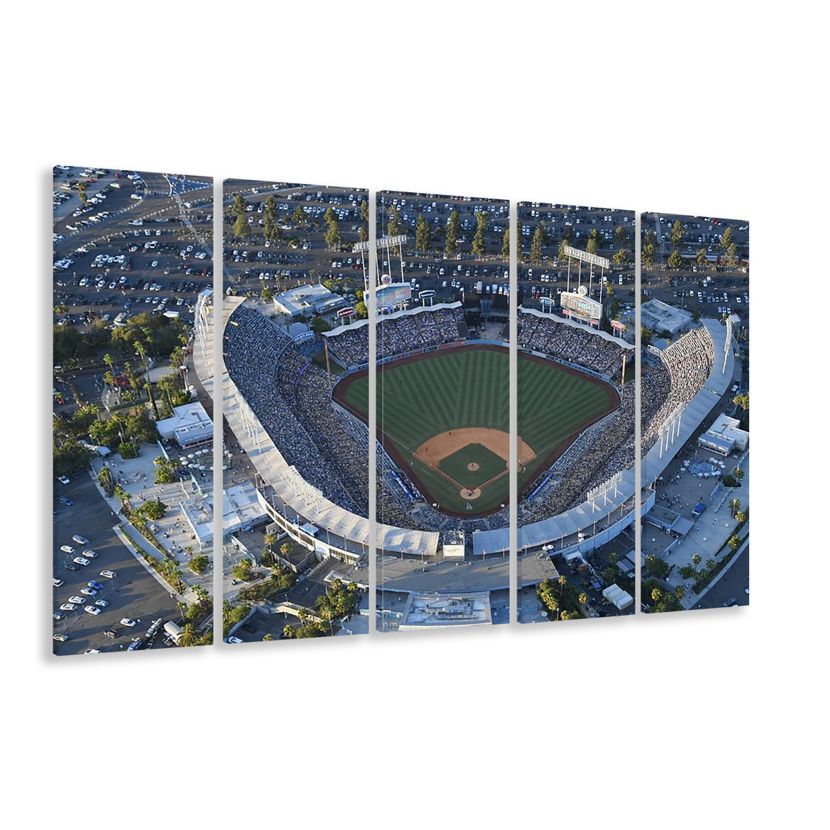Dodger Stadium, Stadium Canvas, Sport Art, Fan Gifts, 5 Panel B, Extra Large Canvas, Canvas Print Wall Art