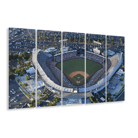 Dodger Stadium, Stadium Canvas, Sport Art, Fan Gifts, 5 Panel B, Extra Large Canvas, Canvas Print Wall Art