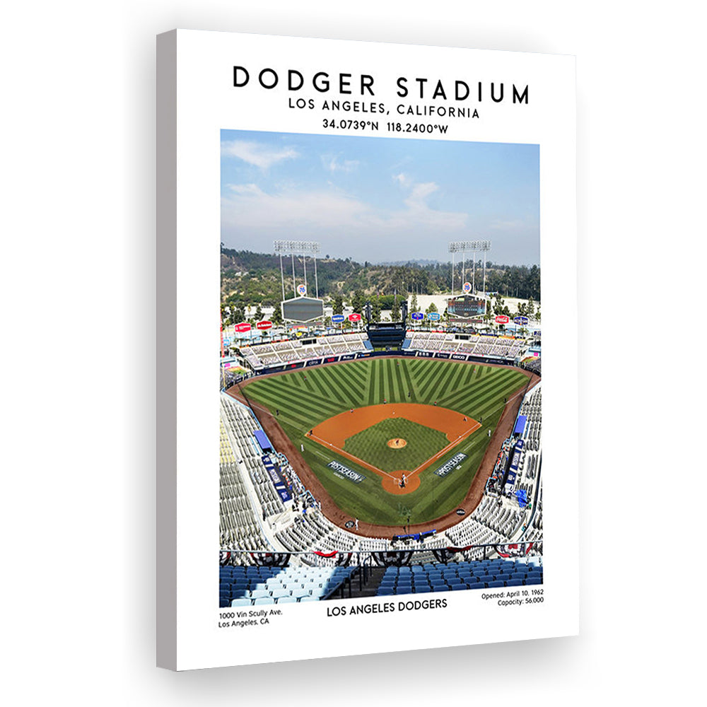 Dodger Stadium, Los Angeles Dodgers Baseball Stadium Wall Art Print, Canvas Prints Wall Art, Man Cave Decor