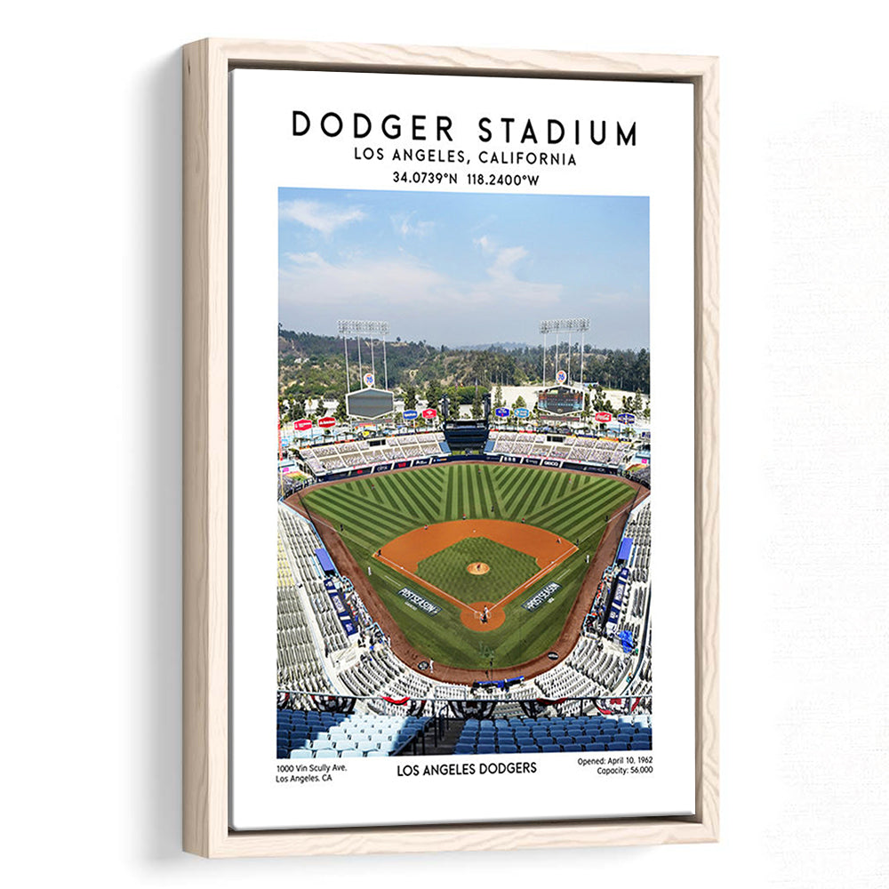 Dodger Stadium, Los Angeles Dodgers Baseball Stadium Wall Art Print, Framed Canvas Prints Wall Art