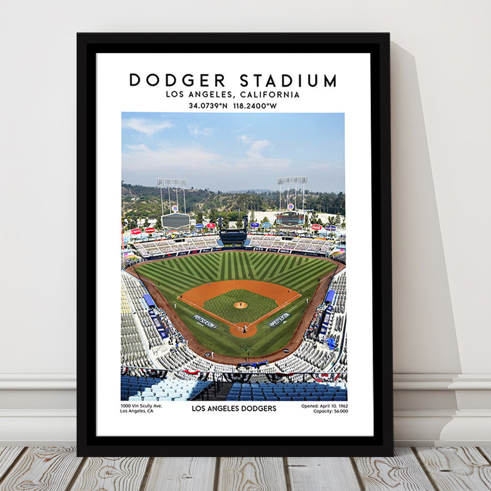 Dodger Stadium, Los Angeles Dodgers Baseball Stadium Wall Art Print, Framed Canvas Prints Wall Art