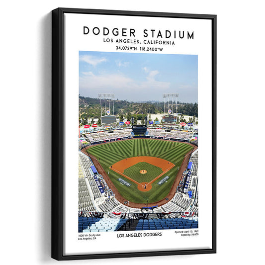 Dodger Stadium, Los Angeles Dodgers Baseball Stadium Wall Art Print, Framed Canvas Prints Wall Art