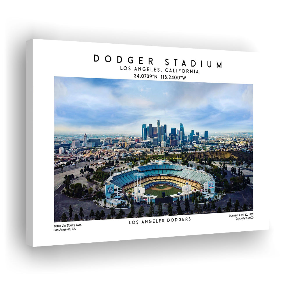 Dodger Stadium Print, Los Angeles Baseball Stadium Wall Art 1, Sport Art Print, Canvas Print Wall Art, Man Cave Gift
