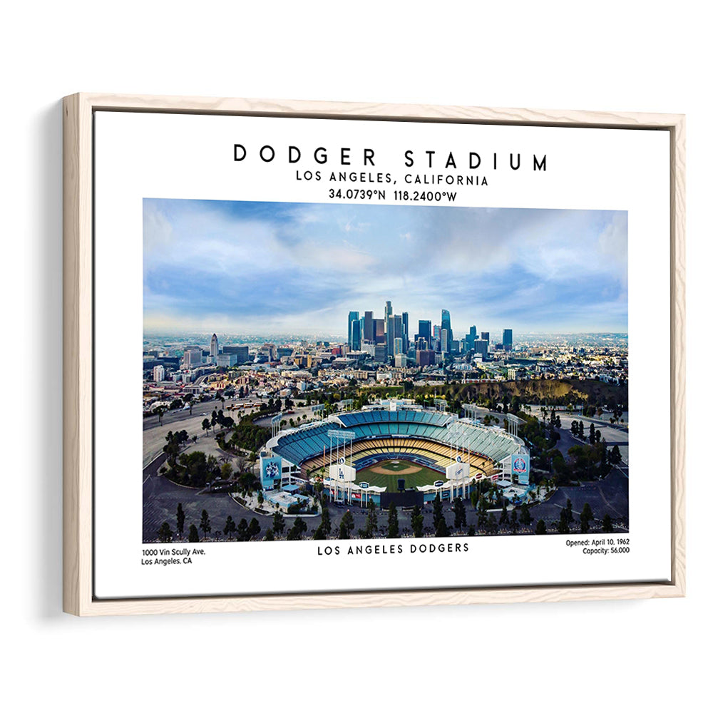 Dodger Stadium Print, Los Angeles Baseball Stadium Wall Art 1, Sport Art Print, Framed Canvas Print Wall Art