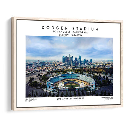 Dodger Stadium Print, Los Angeles Baseball Stadium Wall Art 1, Sport Art Print, Framed Canvas Print Wall Art