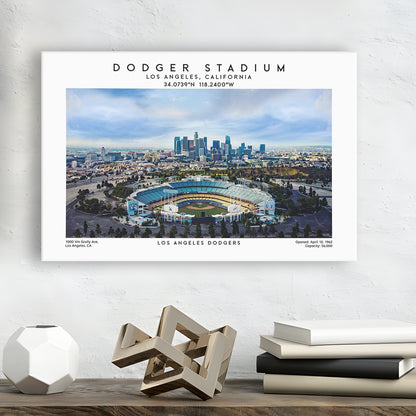 Dodger Stadium Print, Los Angeles Baseball Stadium Wall Art 1, Sport Art Print, Canvas Print Wall Art, Man Cave Gift