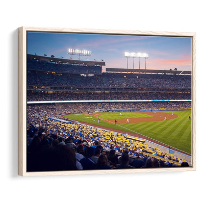Dodgers La Stadium, Stadium Canvas, Sport Art, Framed Canvas Print Wall Art, Floating Frame
