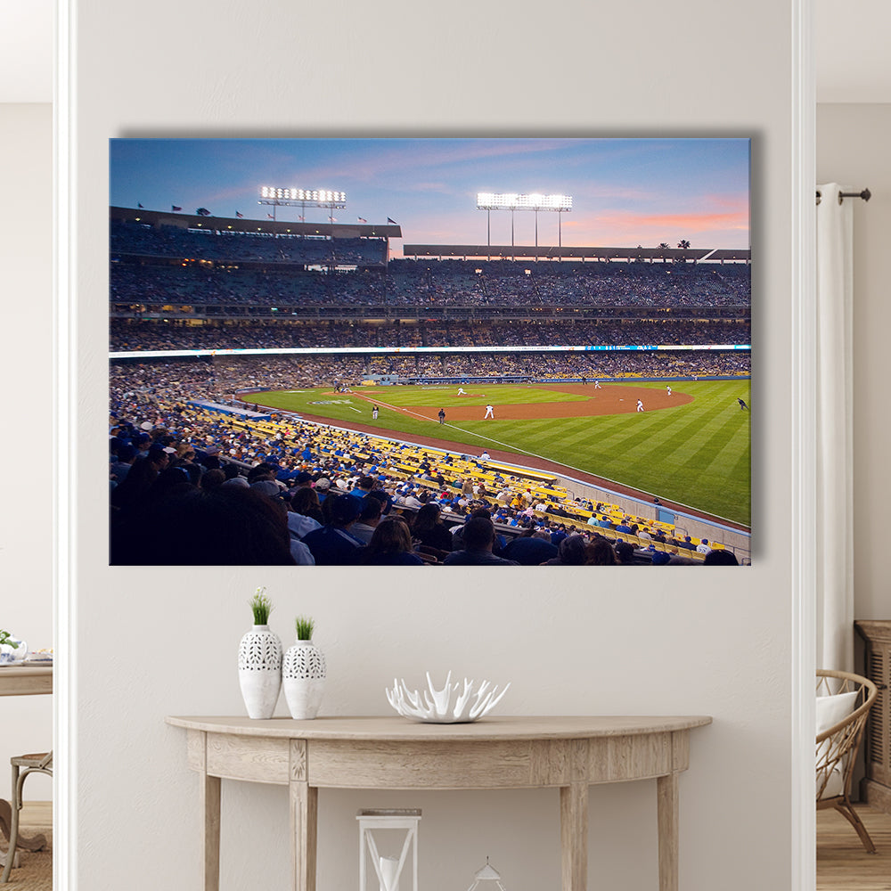 Dodgers La Stadium, Stadium Canvas, Sport Art, Gift for him, Man Cave Decor, Art Print, Canvas Print Wall Art