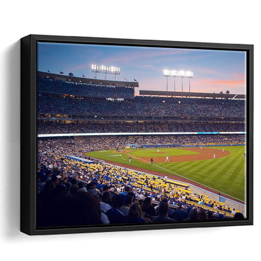Dodgers La Stadium, Stadium Canvas, Sport Art, Framed Canvas Print Wall Art, Floating Frame