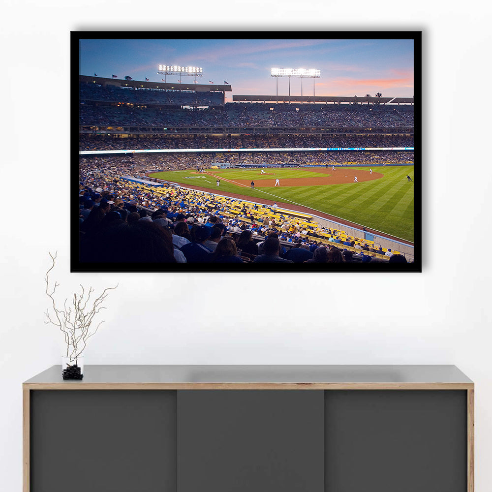 Dodgers La Stadium, Stadium Canvas, Sport Art, Gift for him, Framed Art Print Wall Decor, Picture Framed