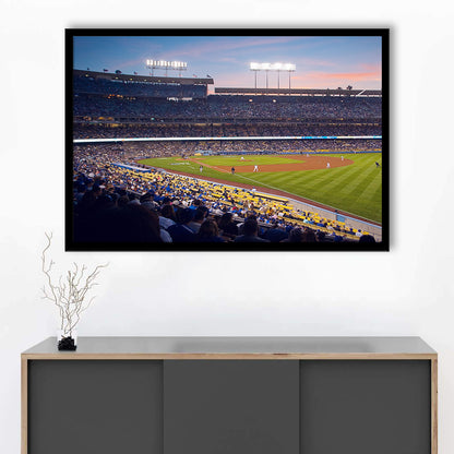 Dodgers La Stadium, Stadium Canvas, Sport Art, Gift for him, Framed Art Print Wall Decor, Picture Framed