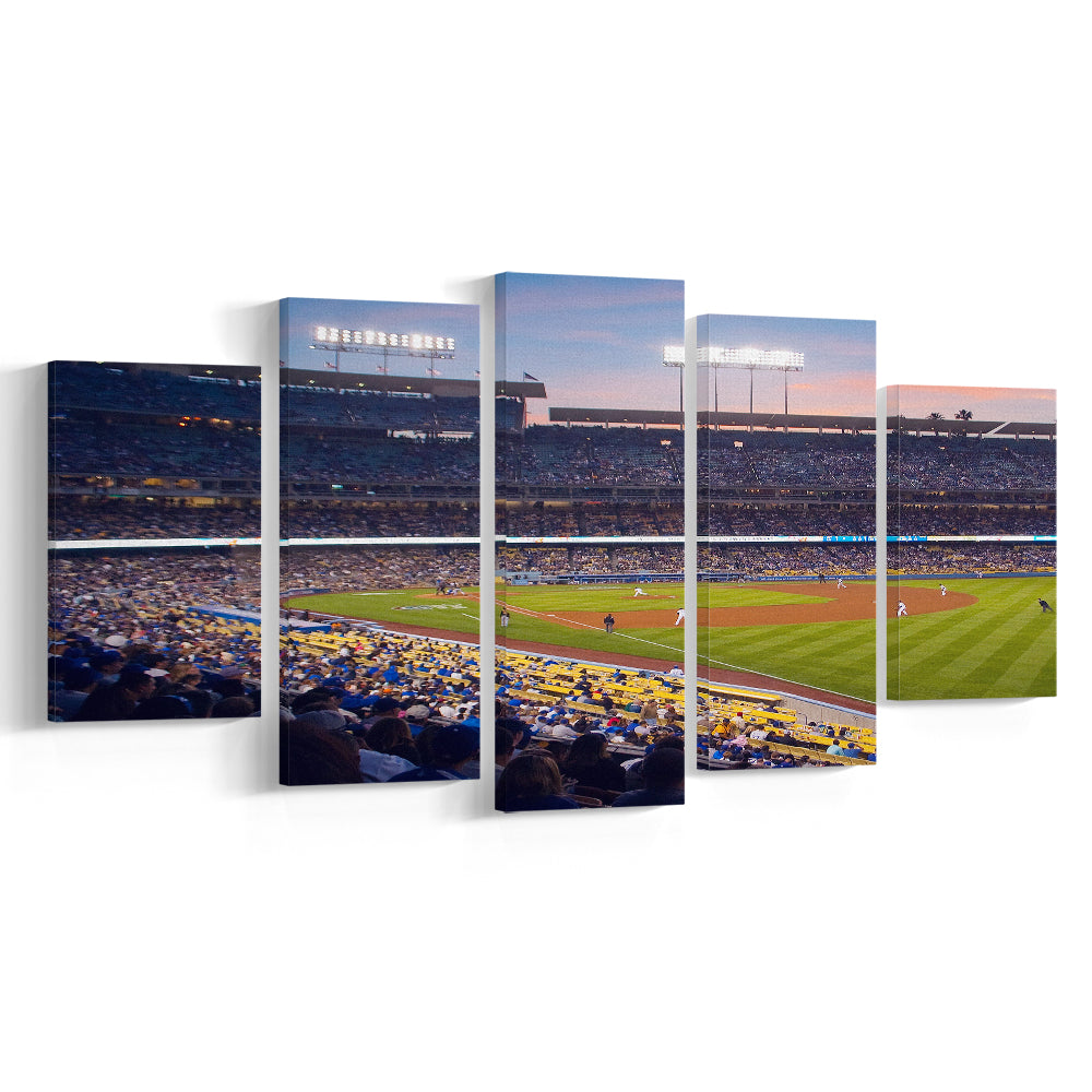 Dodgers La Stadium, Stadium Canvas, Sport Art, Gift for him, 5 Panel, Large Canvas, Canvas Print Wall Art