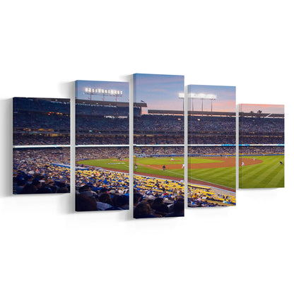 Dodgers La Stadium, Stadium Canvas, Sport Art, Gift for him, 5 Panel, Large Canvas, Canvas Print Wall Art