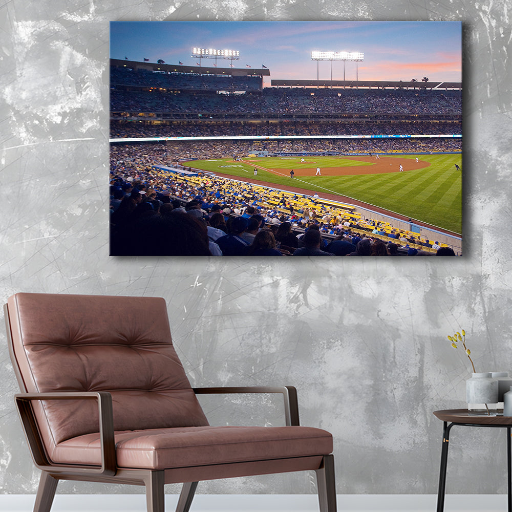 Dodgers La Stadium, Stadium Canvas, Sport Art, Gift for him, Man Cave Decor, Art Print, Canvas Print Wall Art