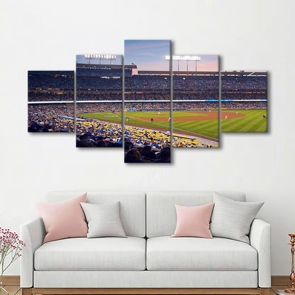Dodgers La Stadium, Stadium Canvas, Sport Art, Gift for him, 5 Panel, Large Canvas, Canvas Print Wall Art