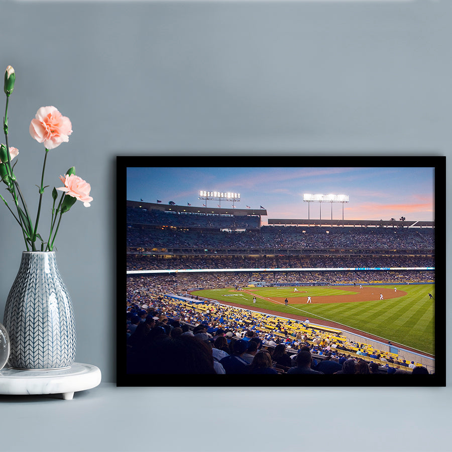 Dodgers La Stadium, Stadium Canvas, Sport Art, Gift for him, Framed Art Print Wall Decor, Picture Framed