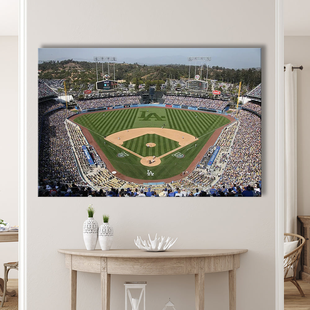 Dodgers Stadium, Stadium Canvas, Sport Art, Gift for him, Man Cave Decor, Art Print, Canvas Print Wall Art