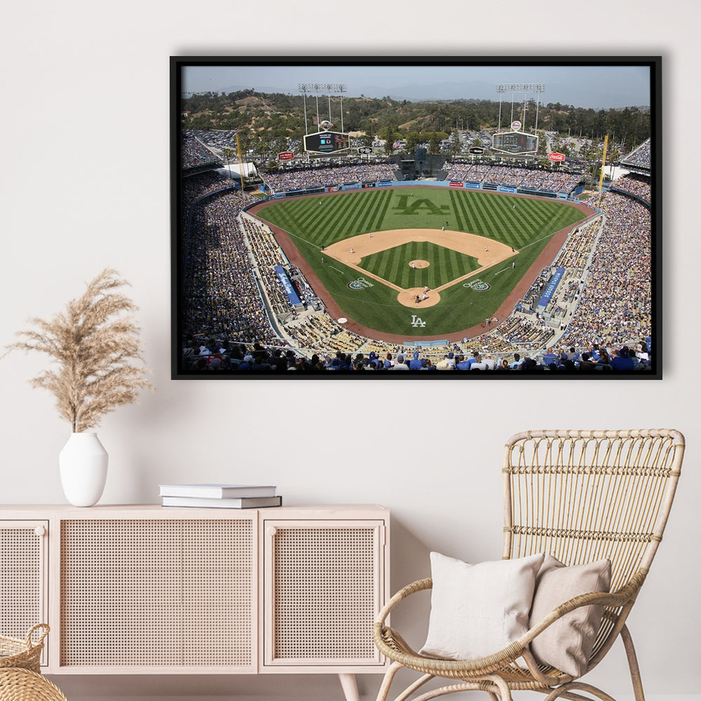 Dodgers Stadium, Stadium Canvas, Sport Art, Framed Canvas Print Wall Art, Floating Frame