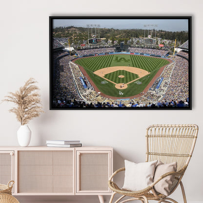Dodgers Stadium, Stadium Canvas, Sport Art, Framed Canvas Print Wall Art, Floating Frame